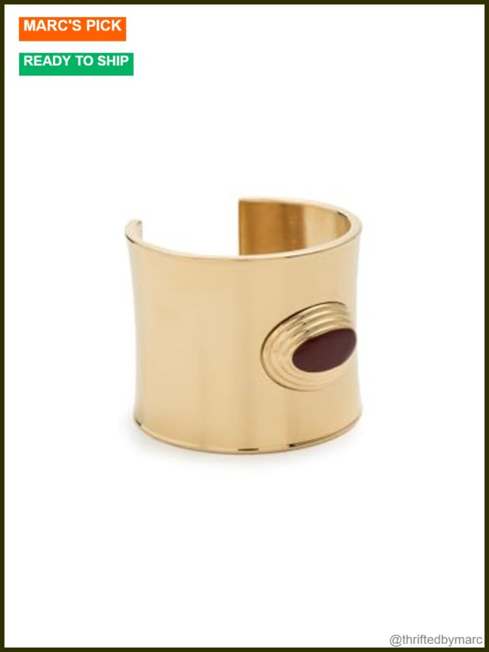 Heaven Mayhem Matilda Cuff Bracelet Enamel Accent Classic One Size